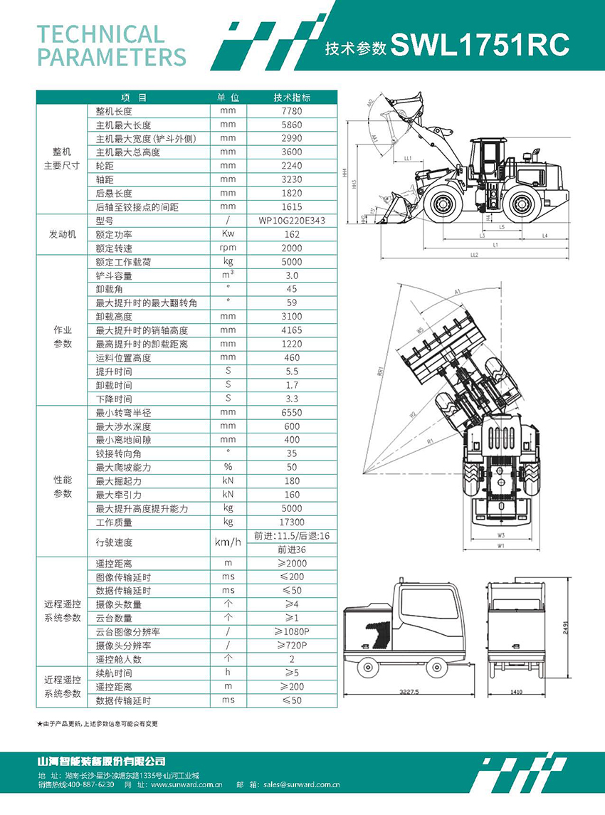 SWL1751RC 遥控轮式装载机