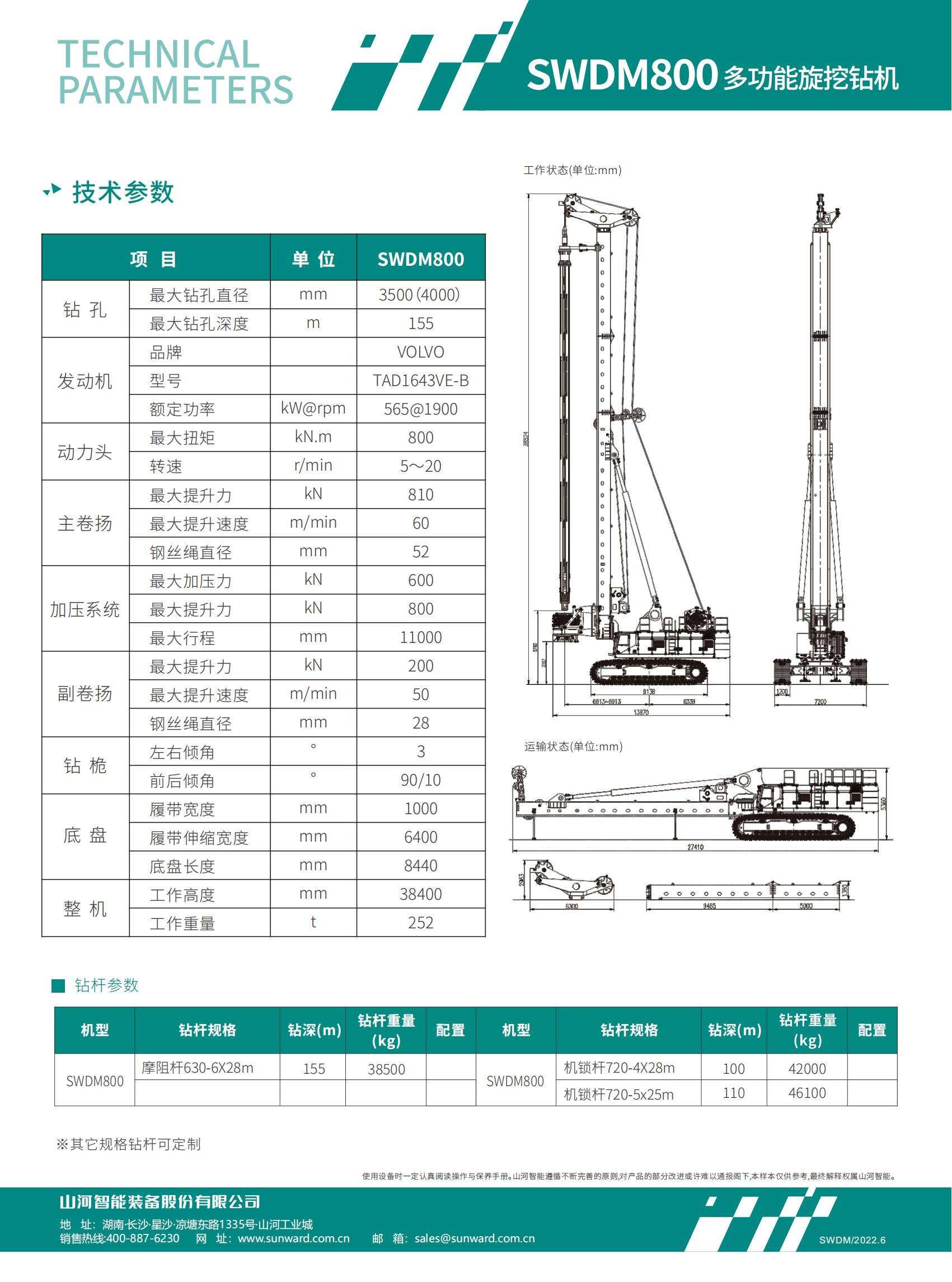 SWDM800 超大型多功能旋挖钻机