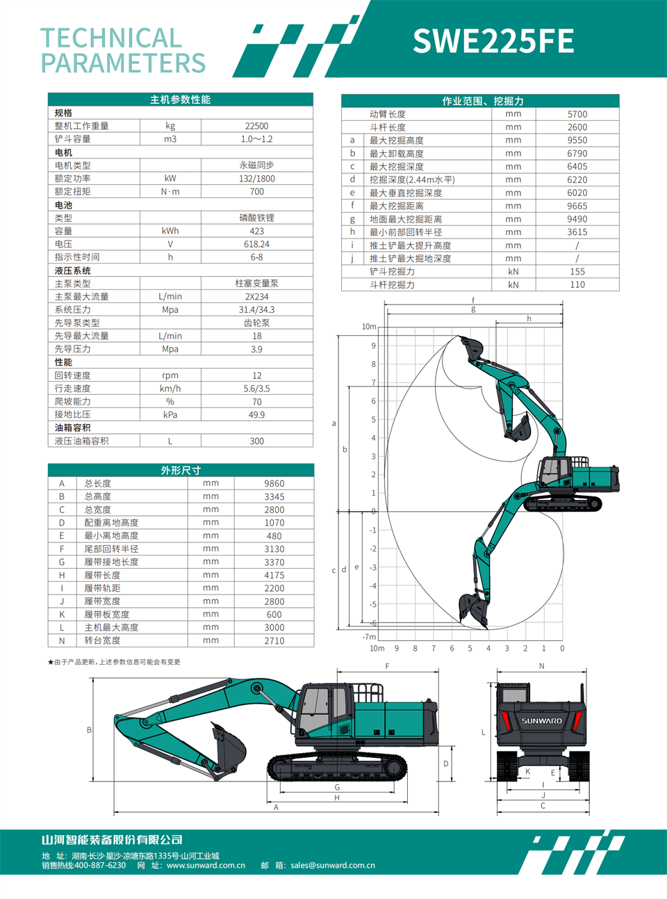 SWE225FE 电动挖掘机